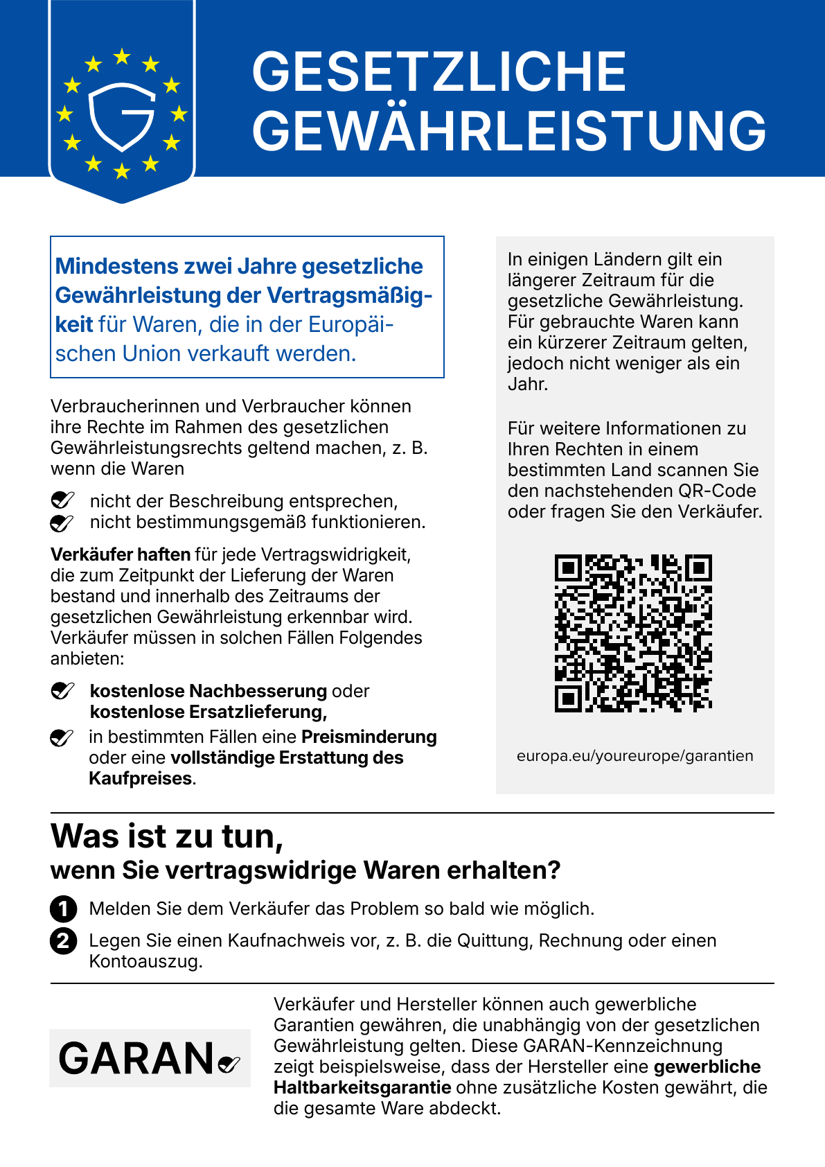 EU-Kennzeichnung Gesetzliche Gewährleistung (als PDF öffnen)
